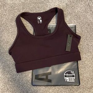 NWT small Alpha Forward Embrace Sports Bra in Plum (dark purple)